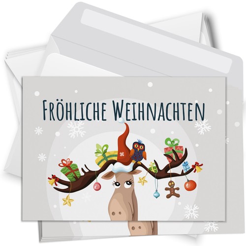 Weihnachtskarten mit - 10,