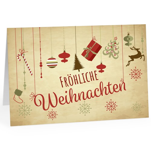 Große weihnachtskarte mit - große,