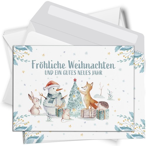 Weihnachtskarten set mit - 10,
