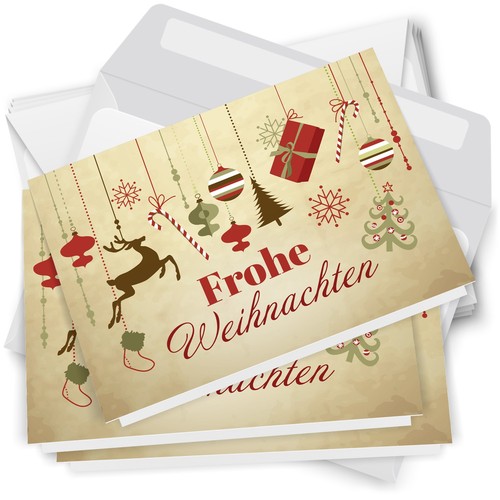Weihnachtskarten mit - 10,