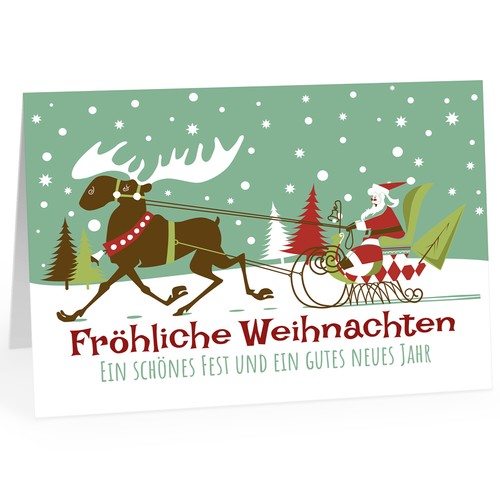 Große weihnachtskarte mit - große, a4