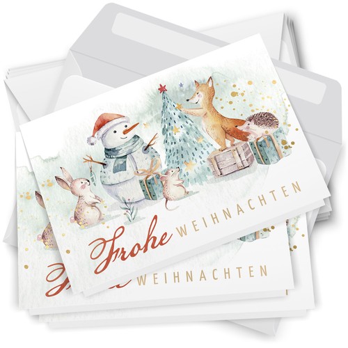 Weihnachtskarten mit - 10,