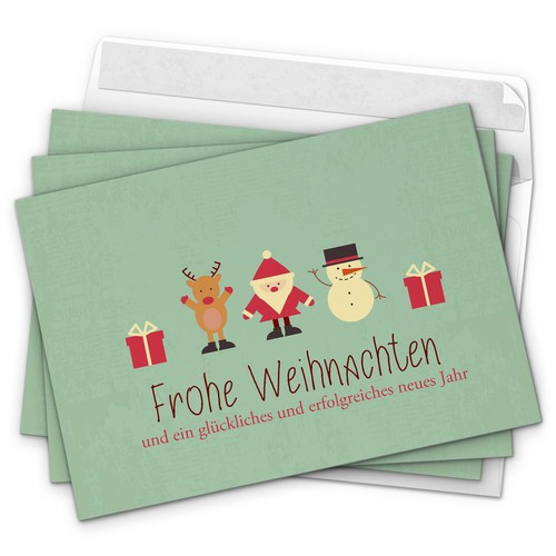 Weihnachtskarten 10er set mit - weihnachtskarten,